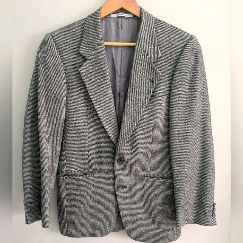 Yves Saint Laurent Wool Blazer Sport Coat Gray